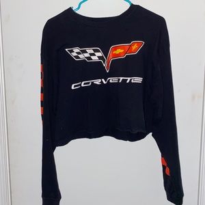 Corvette Graphic Crop long sleeve tee